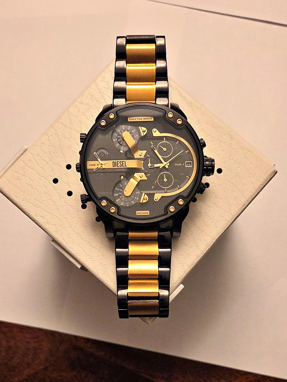 Diesel Mr. Daddy 2.0 Chronograph Two-Tone Stainless Steel Watch Black & Gold